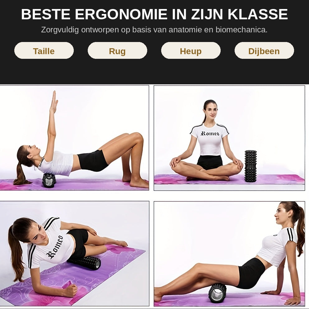Massage Set – Foam Roller, Stok & Ballen voor HerstelMassage Set: Foam Roller, stok en ballen voor herstel